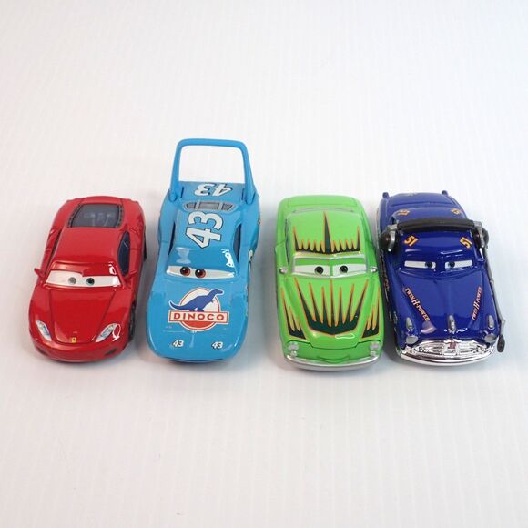 Disney World of Cars Metal Die Cast Assorted Characters Lot of 4 w/Hudson Hornet - Picture 1 of 9